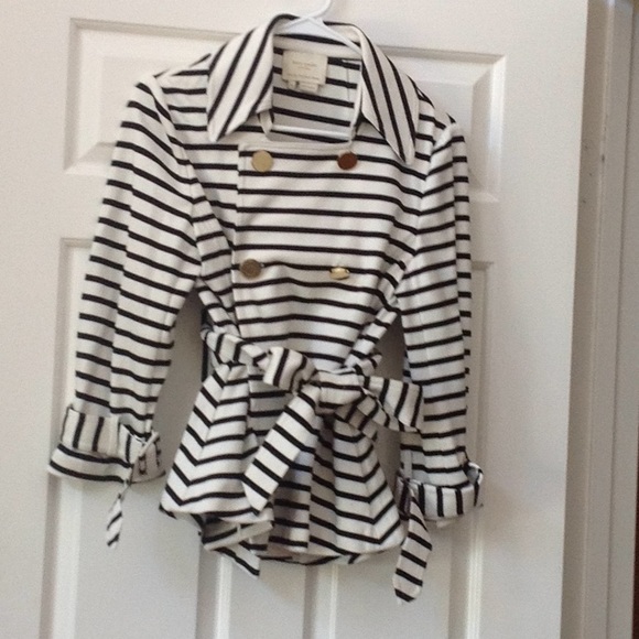 Kate spade nautical striped jacket bow back